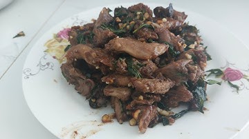 [cô út miền tây] món ăn ngon #30         chuôt xào rau râm