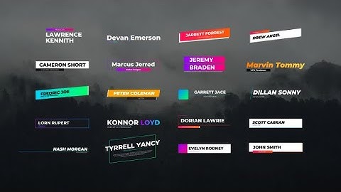 20 Creative Lower Thirds Motion Graphics Templates