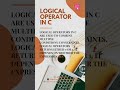 logical operator - #cprogramming #web designing #shortsvideo #shortsvideo #ytstudio #course
