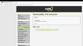 DVWA-File Inclusion(low, medium and high security)