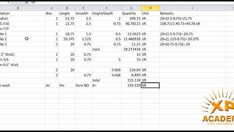 H Shap wall in Quantiy Suryor - quantity surveyor urdu tutorial | long wall and short wall