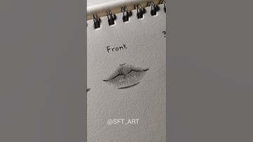 Drawing lips from three angles #tutorial #sketch #lips #art #drawing