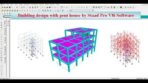 Building design pent house by Staad Pro V8i Software