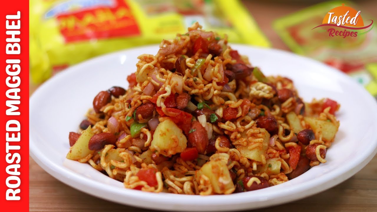 Maggi Bhel Recipe | Instant Crunchy Snack for Kids | Tasted Recipes