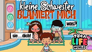 kleine Schwester 👧🏻 BLAMIERT mich 😰 in TOCA BOCA (voll peinlich 🥺) Toca Life World Story DEUTSCH