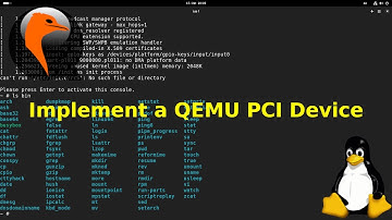 Implement a custome QEMU PCI Device