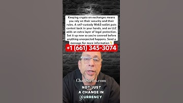 Set up your LLC and web3 wallet, get your crypto off exchange.#xrp #bitcoin #crypto #xrparmy #shorts