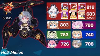 Multiple ways to beat HoD Minion! | RedLotus 384 D | Honkai Impact 3