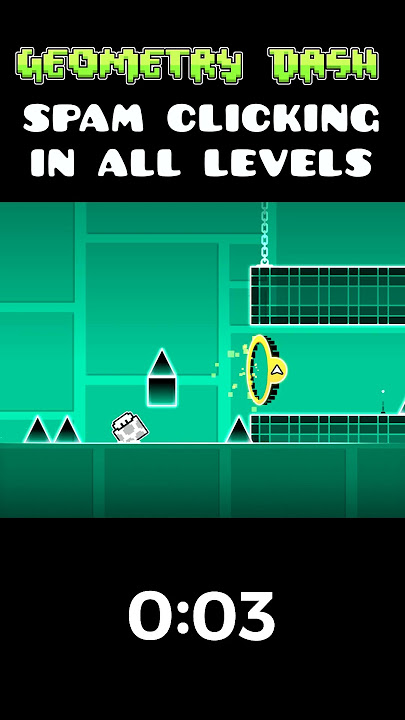 Spam Clicking In All Levels In Geometry Dash #gd #robtop #geometrydash #shorts