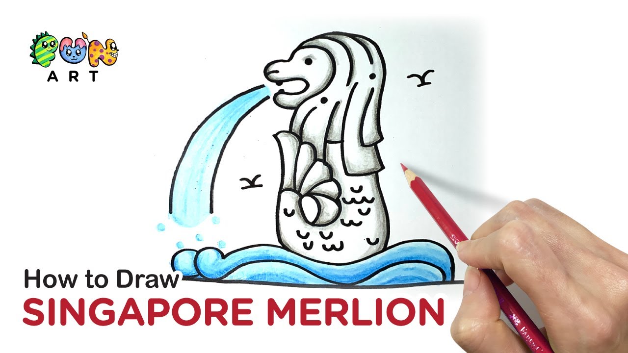 Singapore Merlion Statue Graphic by Arief Sapta Adjie · Creative Fabrica