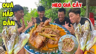 Đùi Heo Xào Giả Cầy Chấm Với Bắp Chuối Non |TeamHoài PhongTV