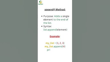 What is the list methods of append in Python? #append #programmingtutorial #pythonscripting