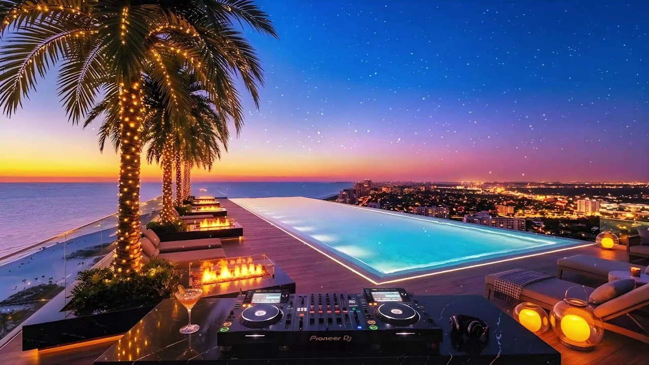 Luxury Cliffside Lounge | 24/7 Organic House • Mediterranean Sunset Reset
