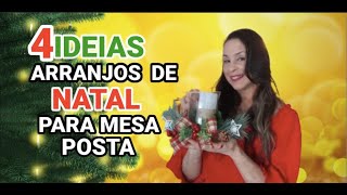 DIY - 4 IDEIAS FÁCEIS DE FAZER PARA DECORAR SUA MESA POSTA NO NATAL