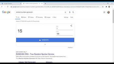 If Random Number Generator guesses the number 8 the video ends - between 1 and 100