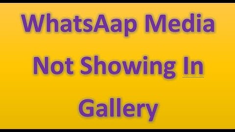 WhatsApp Media Not Showing in Gallery | WhatsApp Folder Missing