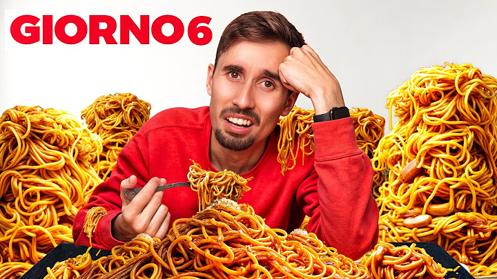 MANGIO solo PASTA per UNA SETTIMANA 🍝