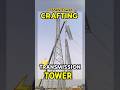 ⚡️765kV Substation Charging Begins | Heavy Crane Tower Installation 🔧🚧 #shorts #cranelifting #tower