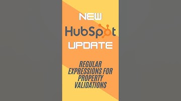 New #hubspot Update: Regular expressions for property validations