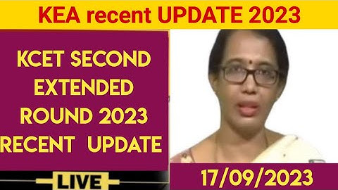 KCET second extended round recent update 2023 KCET extended round seat matrix