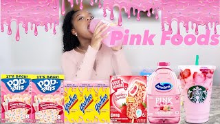 I ONLY ATE PINK FOODS FOR 24 HOURS CHALLENGE ! 💖