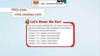 Ch 7 | S.R. publications | Computer | Class 7 |  Html - Advanced Features | For children