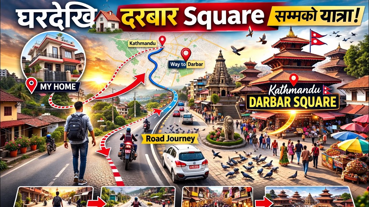 मेरो घरदेखि Kathmandu Darbar Square सम्मको यात्रा 🇳🇵