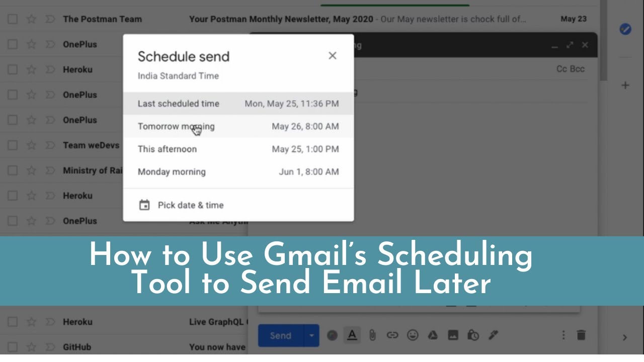 How to Use Gmail’s Scheduling Tool to Send Email Later YouTube