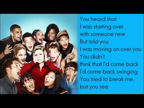GLEE - Stronger ( What Doesn't Kill You ) / with lyrics on screen