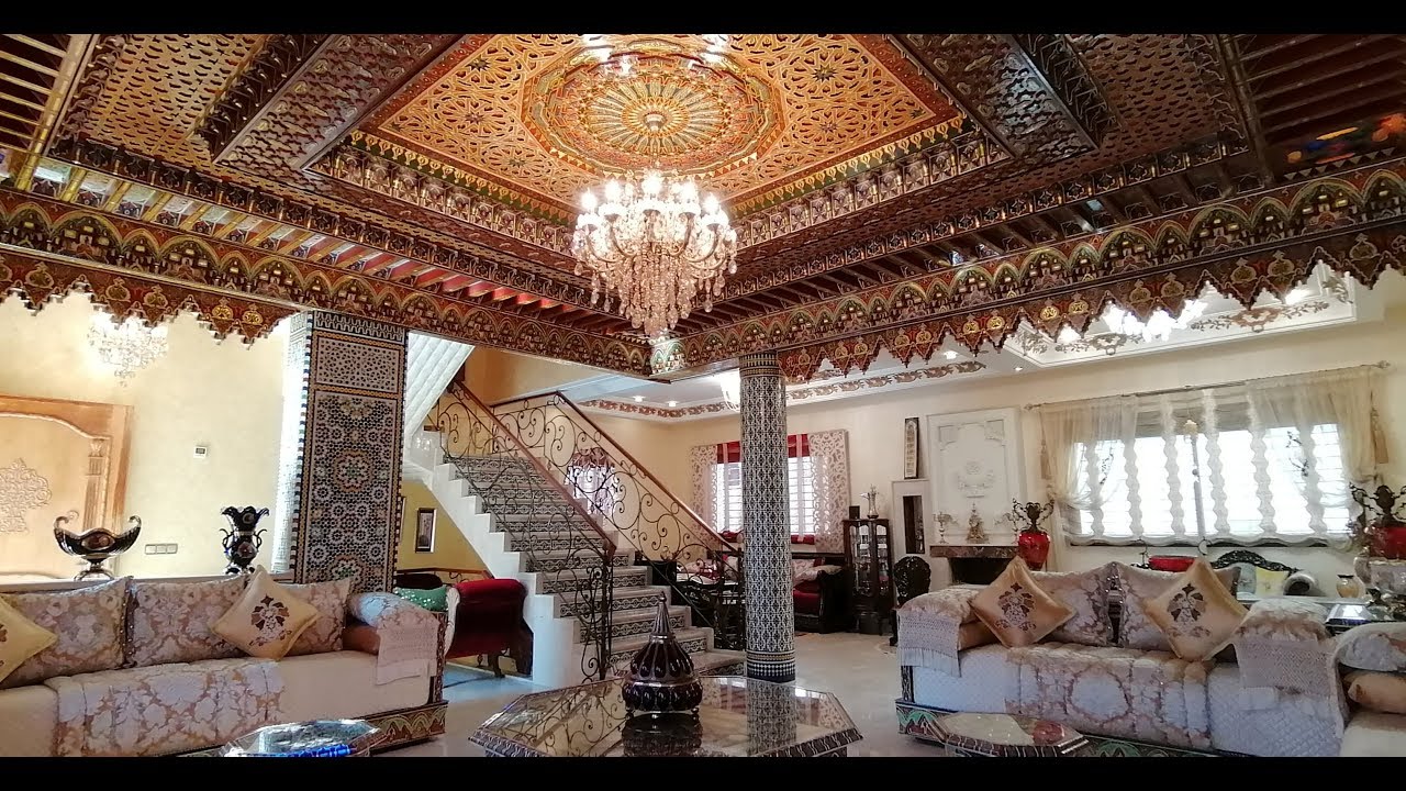 مقتطفات من الفيلا الملكية الفخمة التي أذهلت الجميع تحف الصانع المغربي تنطق فنا 💯