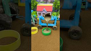 😱 Real Working Mini Tractor Making Cement Pillar | Amazing DIY Construction Machine 🚜#shorts