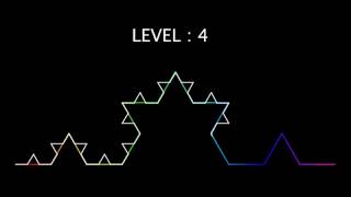 Processing : Koch Curve - Fractal Animation