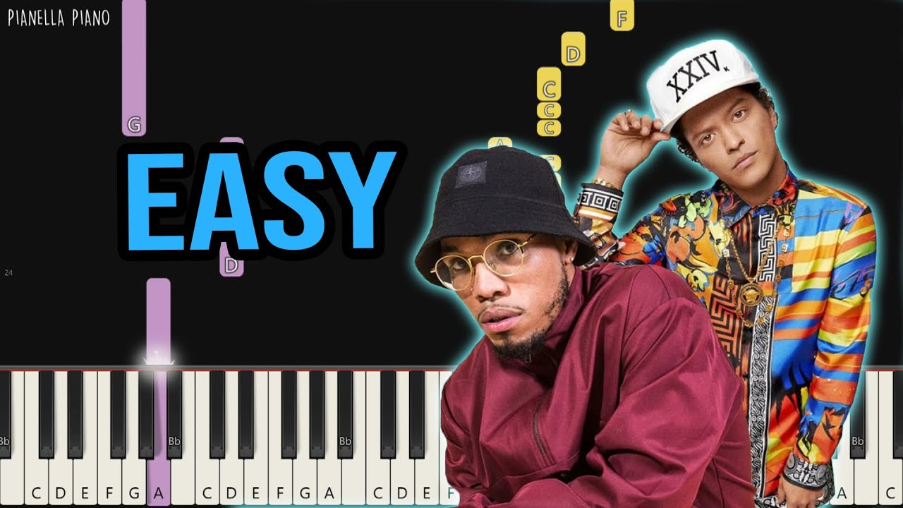 Bruno Mars, Anderson .Paak, Silk Sonic - Skate | EASY Piano Tutorial by Pianella Piano