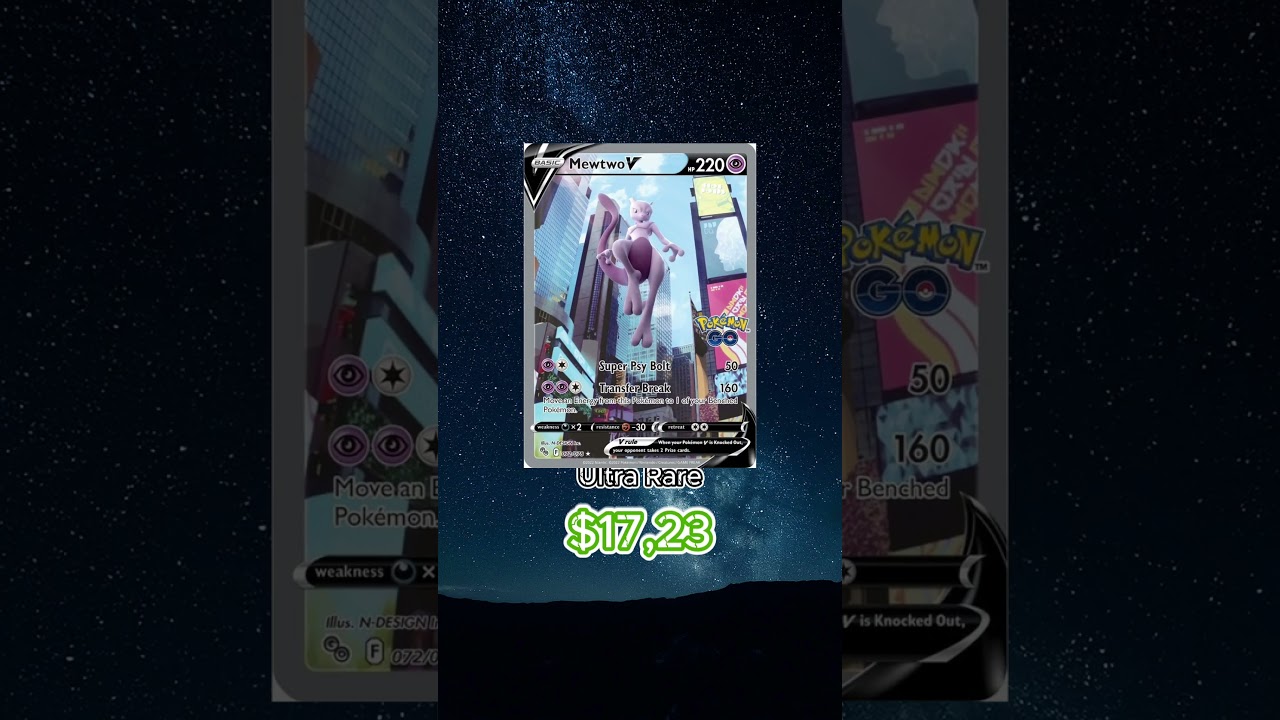 TOP 5 most expensive cards of Pokémon GO set