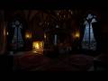 Ultimate Rain on Window in Cozy Castle Room 🔥 Fireplace Crackling | Deep Sleep ASMR