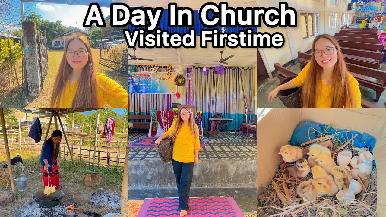 Village Church first day New Year💖Northeast🌿Blessed Day🧘‍♀️✨With Granny And villagers🤶🏻🍊