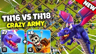 Craziest !! Th16 vs Th18 Max 3 Star Attack Strategy | Th16 vs Th17 Attack Strategy | Clash of Clans