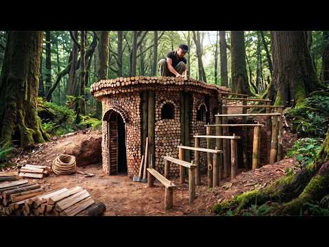 [FULL VIDEO] Survival Camping: Building a Modern Forest Wooden House with Garden