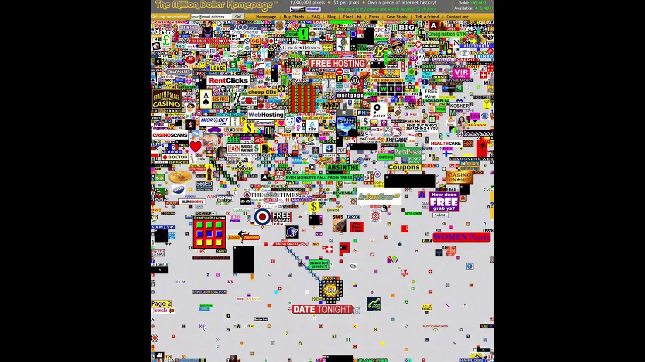 How The Million Dollar Homepage Made Internet History