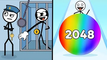 THIEF PUZZLE vs STICKMAN ROLL ASMR Gameplay Android iOS, Satisfying Gameplay,Part#733.