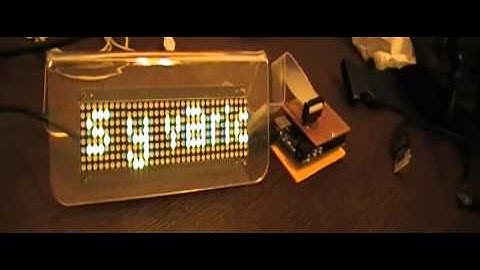 Sure 8x32 Led matrix + Arduino scroll demo