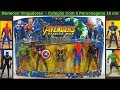 Bonecos Vingadores Thanos, Homem Aranha, Hulk, Pantera Negra, Capitão América Bonecos Marvel Coleção