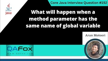 When a method parameter has the same name of global variable(Core Java Interview Question #192)