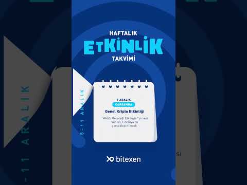 📅Haftalık etkinlik takvimin #Bitexen’den!