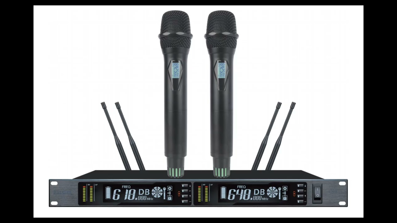 Wireless microphone system true diversity, 100 meters range, deliver exceptional sound qulity