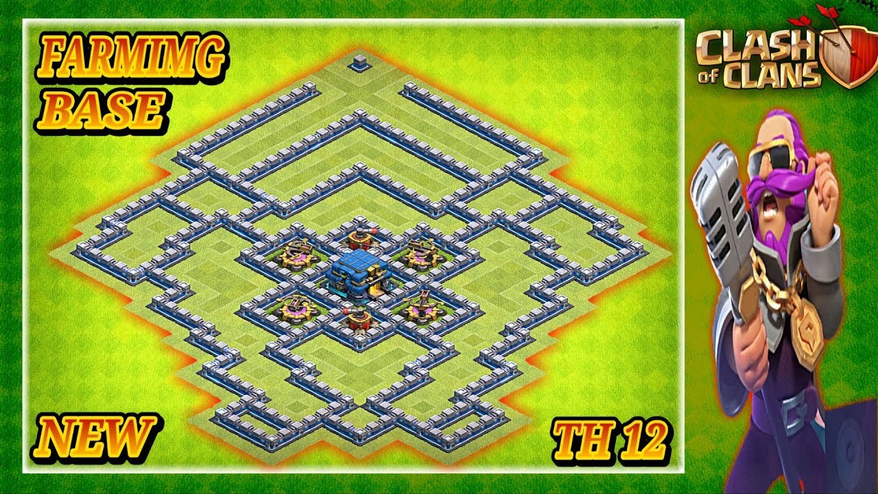 NEW BEST! Farming Base Town Hall 12 (TH12) 2019 - Hybrid Farming Base Clash Of Clans