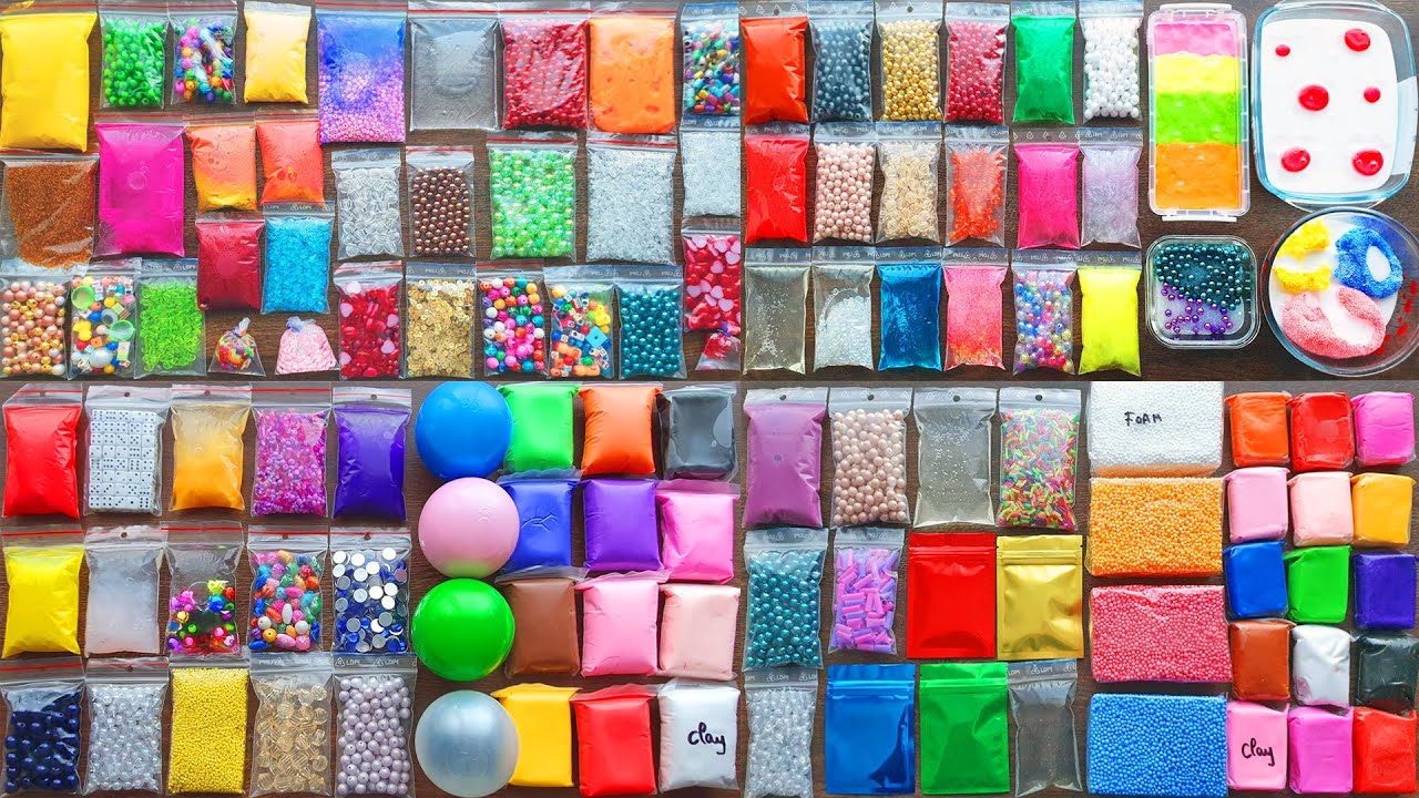 1 Hour of Relaxing Slime Making with Satisfying Bags ASMR