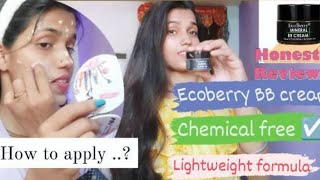 Ecoberry Mineral BB Cream || Chemical Free BB Cream✅ Lightweight formula & Non greasy honest review