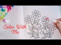Beautiful Flowers Coloring| 🧸Relaxing Coloring with Markers | Satisfying Art Video