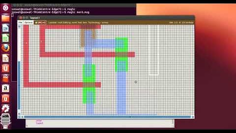 Layout of two input NOR gate in magic